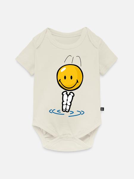 Smiley Diving - Baby Premium Kurzarmbody - Naturweiß