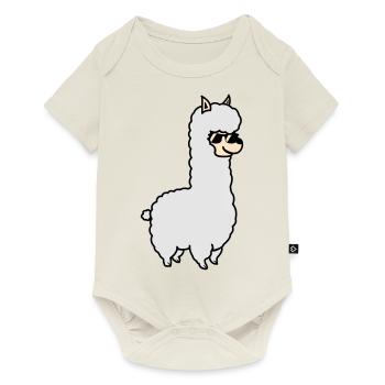 Alpaca Cool - Baby Premium Kurzarmbody - Naturweiß - Vorne
