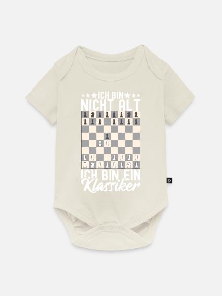 Schach Schachspieler - Baby Premium Kurzarmbody - Naturweiß