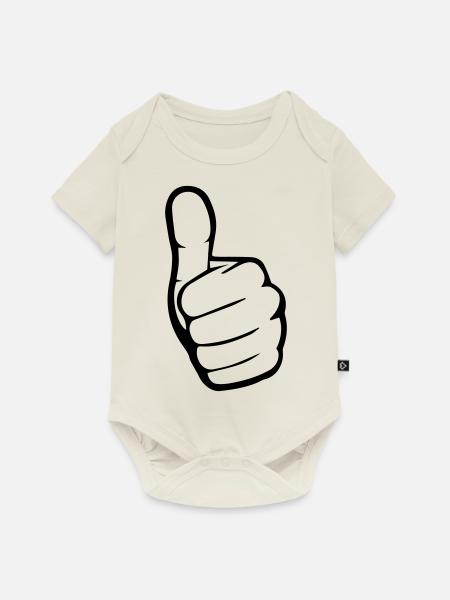 Like Hand - Baby Premium Kurzarmbody - Naturweiß