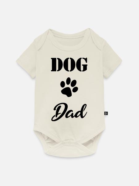 Dog Dad Geschenk black - Baby Premium Kurzarmbody - Naturweiß