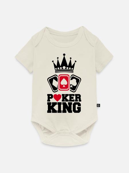 Poker King - Baby Premium Kurzarmbody - Naturweiß