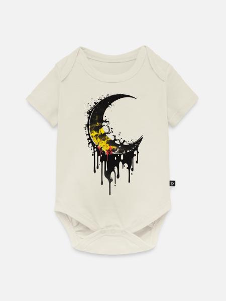 Melting Moon Graffiti - Baby Premium Kurzarmbody - Naturweiß