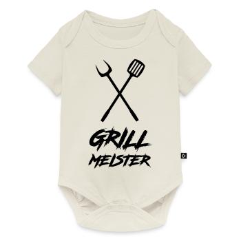 grillmeister - Baby Premium Kurzarmbody - Naturweiß - Vorne