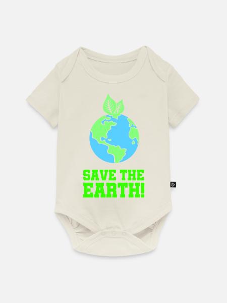 save the earth - Baby Premium Kurzarmbody - Naturweiß