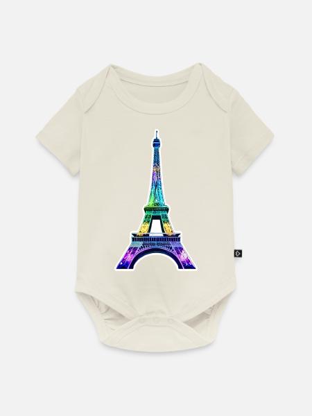 Eiffelturm #23 - Baby Premium Kurzarmbody - Naturweiß
