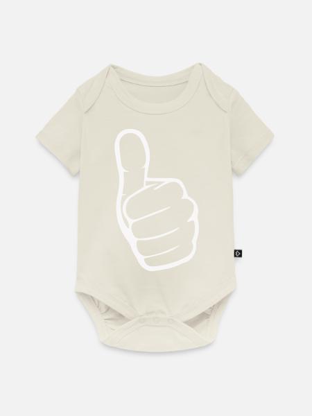 like hand - Baby Premium Kurzarmbody - Naturweiß