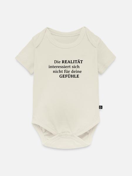 Die Realität - Baby Premium Kurzarmbody - Naturweiß