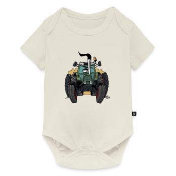 0163 F - Baby Premium Kurzarmbody - Naturweiß - Vorne