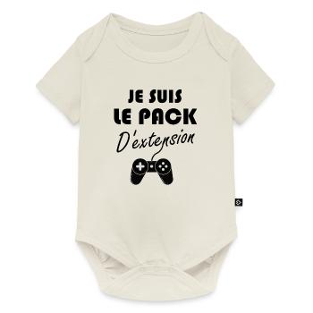 je suis le pack d'extension body bébé humour drôle - Body à manches courtes Premium Bébé - blanc cassé - Devant