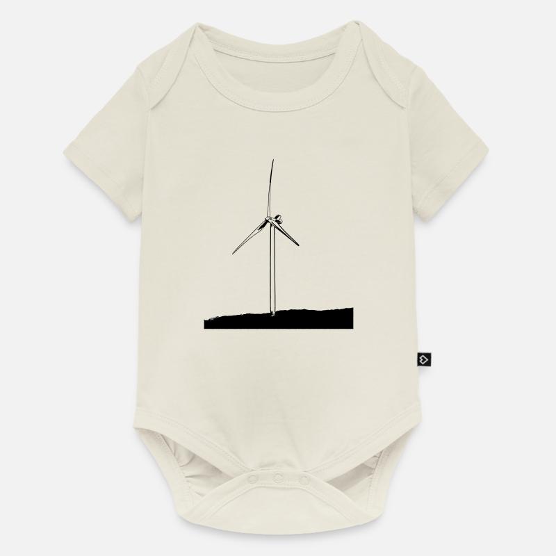 Moulin à vent - Body à manches courtes Premium Bébé - blanc cassé
