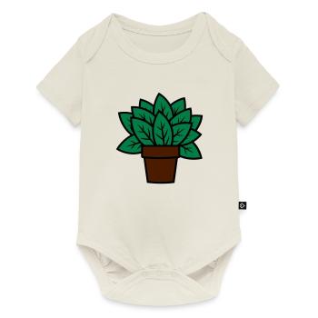 Pflanze Geschenkidee plant gift idea - Baby Premium Kurzarmbody - Naturweiß - Vorne