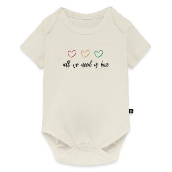 Liebe und Hoffnung - Baby Premium Kurzarmbody - Naturweiß - Vorne
