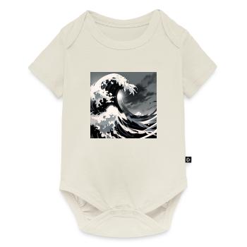 Wave of kanagawa,wave, illustration,Japan - Baby Premium short-sleeve bodysuit - off white - Front