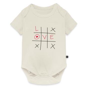 Love - Baby Premium Kurzarmbody - Naturweiß - Vorne