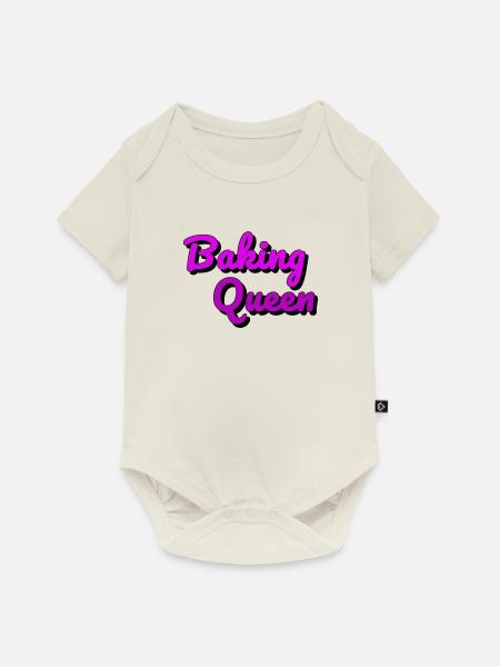 Baking Queen - Baby Premium Kurzarmbody - Naturweiß