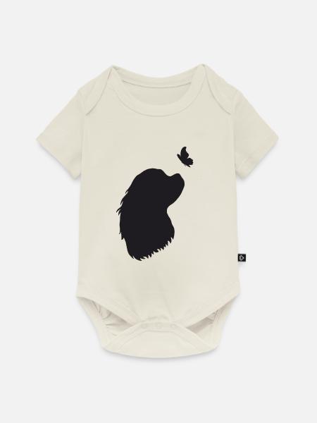 Cavalier King Charles Spaniel - Baby Premium Kurzarmbody - Naturweiß