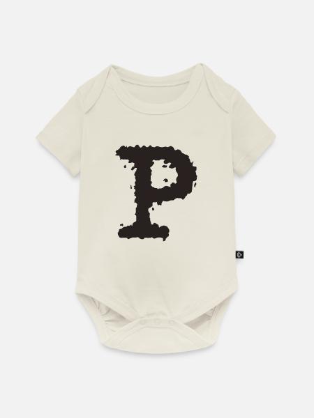 P - Baby Premium Kurzarmbody - Naturweiß