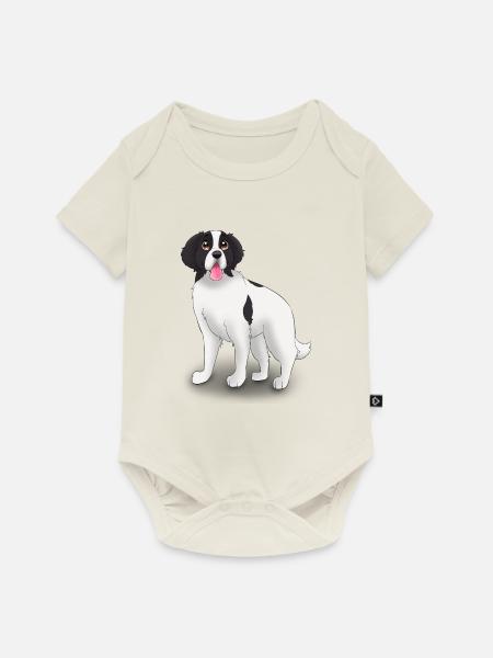 Landseer Hund - Landseer - Baby Premium Kurzarmbody - Naturweiß