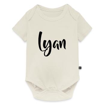 Vorname Lyan - Baby Premium Kurzarmbody - Naturweiß - Vorne
