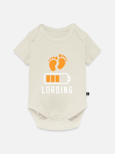 ZUKÜNFTIGE PAPA MUTTER Geburt - Baby Premium Kurzarmbody - Naturweiß