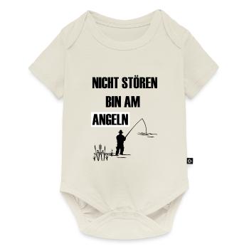 Angeln - Baby Premium Kurzarmbody - Naturweiß - Vorne