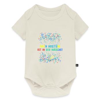 mein kostüm,helau,konfetti,mein kostüm in der wäsc - Baby Premium Kurzarmbody - Naturweiß - Vorne
