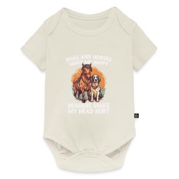 Hunden Und Pferden - Baby Premium Kurzarmbody - Naturweiß - Vorne
