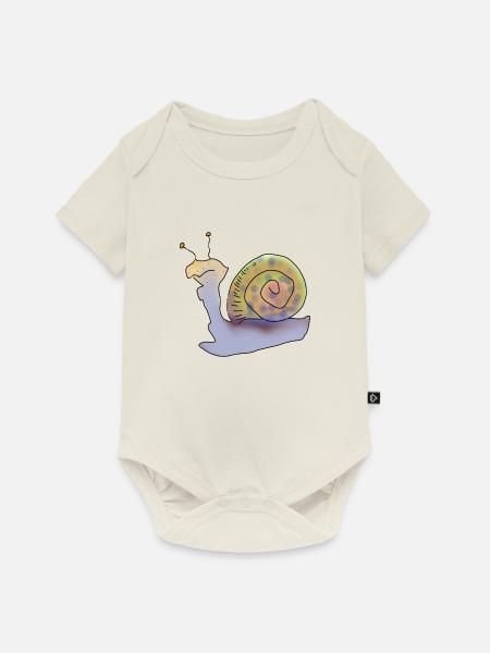 Cool Snail - Baby Premium Kurzarmbody - Naturweiß