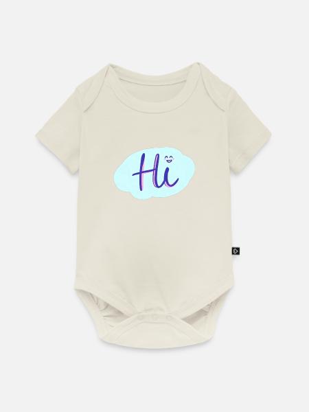 Hi - Baby Premium Kurzarmbody - Naturweiß