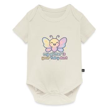 Glitter Butterfly – My Sparkle is Fairy Dust - Baby Premium short-sleeve bodysuit - off white - Front