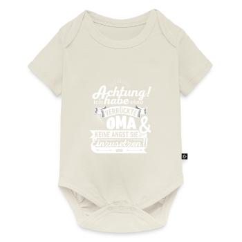 Verrückte Oma -Für Kinder und Babys! - Baby Premium Kurzarmbody - Naturweiß - Vorne