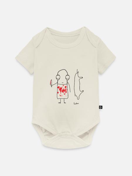 Chillions Metzger Butcher - Baby Premium Kurzarmbody - Naturweiß