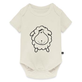 Schaf Geschenkidee - Baby Premium Kurzarmbody - Naturweiß - Vorne