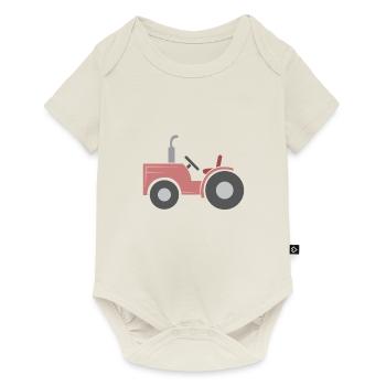 Roter Traktor - Baby Premium Kurzarmbody - Naturweiß - Vorne