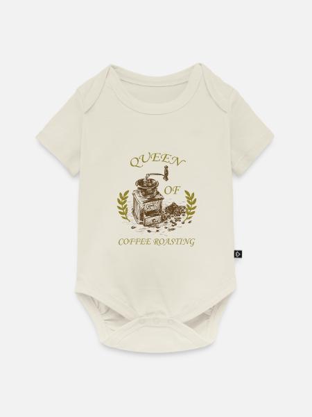 Kaffee Rösten Geschenk Idee - Baby Premium Kurzarmbody - Naturweiß