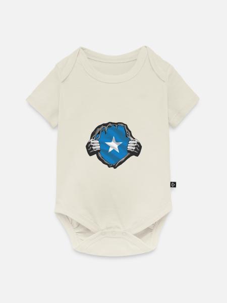 Somalia - Baby Premium Kurzarmbody - Naturweiß