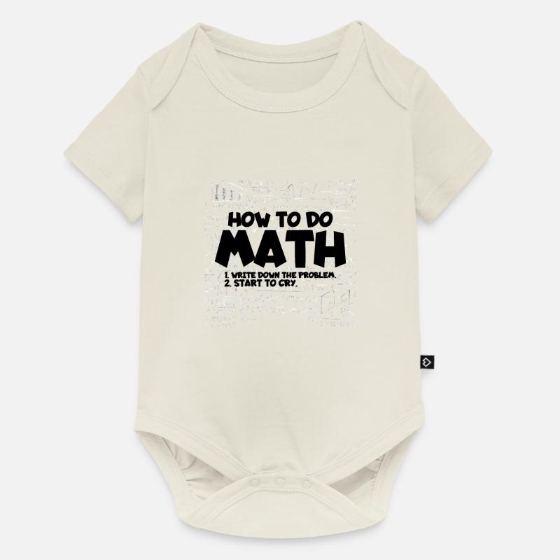Maths - Body à manches courtes Premium Bébé - blanc cassé