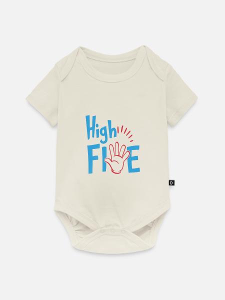 HIGH FIVE GIFT IDEA - Baby Premium Kurzarmbody - Naturweiß