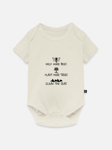 Beschütze die Bienen - Baby Premium Kurzarmbody - Naturweiß