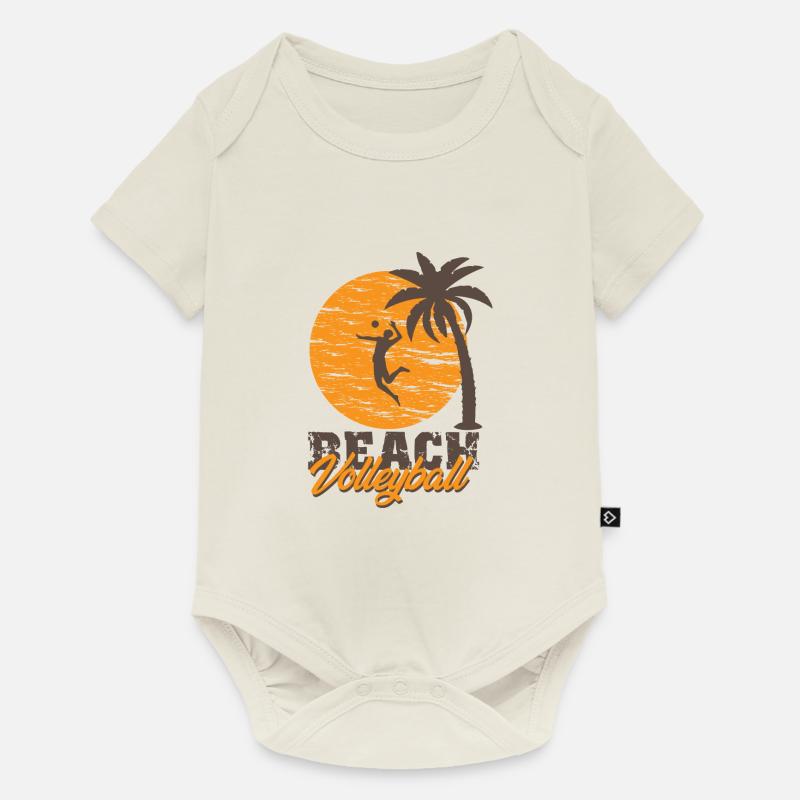 Beach-volley - Body à manches courtes Premium Bébé - blanc cassé