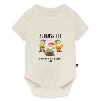 Zuhause Gartenzwerg Gartensiedlung Hobbygärtner - Baby Premium Kurzarmbody - Naturweiß - Vorne