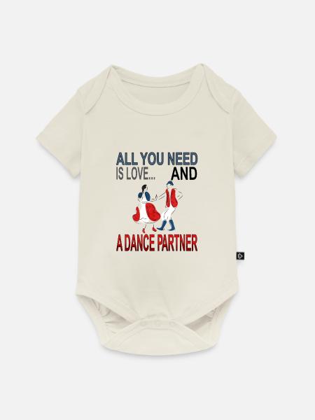 Tanzpartner - Baby Premium Kurzarmbody - Naturweiß
