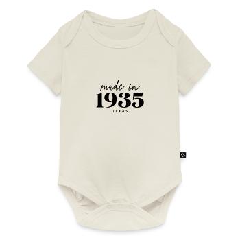 Fait en 1935 dans Birthday au Texas - Body à manches courtes Premium Bébé - blanc cassé - Devant