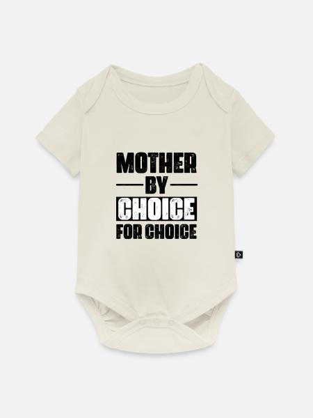 Mutter für Wahl durch Wahl - Baby Premium Kurzarmbody - Naturweiß