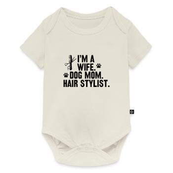 Wife Dog owner Hairdresser Hairdresser Hair - Baby Premium short-sleeve bodysuit - off white - Front