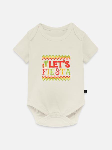 Lets Fiesta - Baby Premium Kurzarmbody - Naturweiß