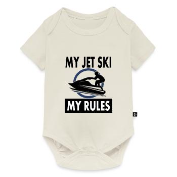Mon Jet Ski Mes Règles Sports Nautiques Idée Cadeau - Body à manches courtes Premium Bébé - blanc cassé - Devant