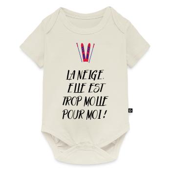 La neige, elle est trop molle pour moi ! Culte - Body à manches courtes Premium Bébé - blanc cassé - Devant