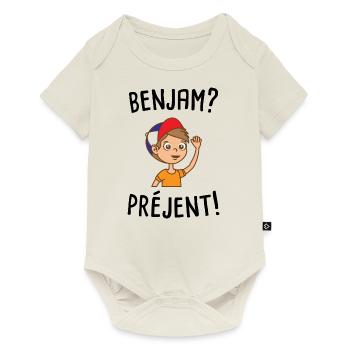 Benjam préjent - Body à manches courtes Premium Bébé - blanc cassé - Devant